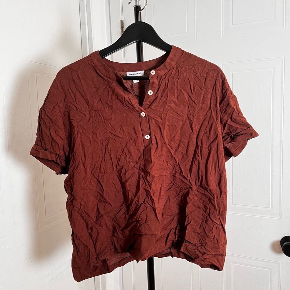 Frank and Oak cropped blouse